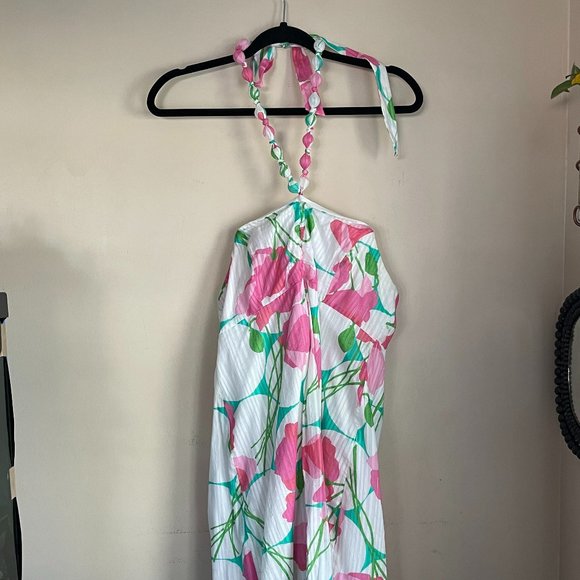 Lilly Pulitzer Floral Flower Halter Dress Betsey Had a Blast 8 - Picture 9 of 12